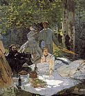 Claude Monet Famous Paintings - Luncheon on the Grass_ Center Panel